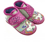 Κοριτσίστικο Αυτοκόλλητο Παντοφλάκι Adam's - Μονόκερος 755-21506 Φούξια