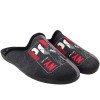 Ανδρικές Χειμερινές Παντόφλες Adam's Slippers "Polo" 624-26631 Μαύρο / Γκρι