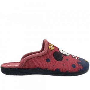 Γυναικείες Χειμωνιάτικες Παντόφλες Minnie Adam's 624-25595 Γκρι/Κόκκινο