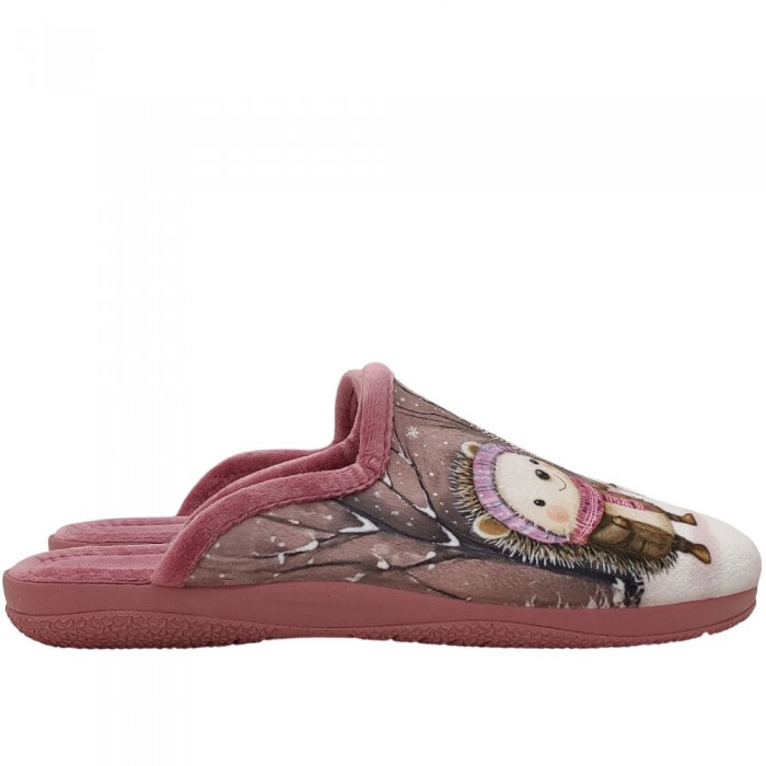 Γυναικείες Χειμωνιάτικες Παντόφλες Σκαντζόχοιρους Adam's 624-25579 Σομόν