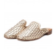 Δερμάτινα Mules Flat Carmela 161273 Χρυσό