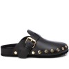 Δερμάτινα Flat Mules Carmela 162127 Μαύρο