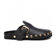 Δερμάτινα Flat Mules Carmela 162127 Μαύρο