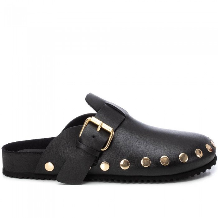 Δερμάτινα Flat Mules Carmela 162127 Μαύρο