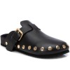 Δερμάτινα Flat Mules Carmela 162127 Μαύρο
