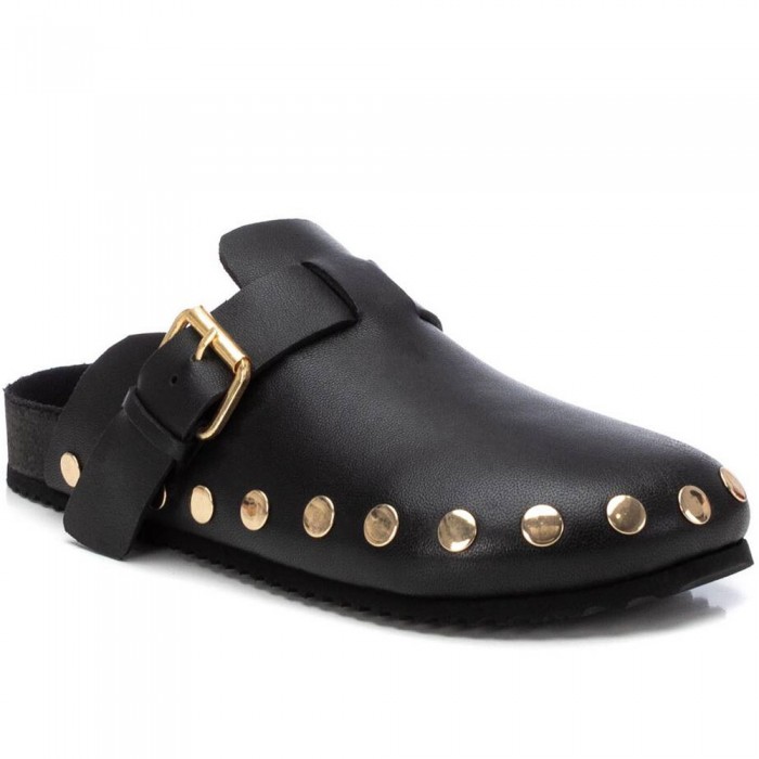 Δερμάτινα Flat Mules Carmela 162127 Μαύρο