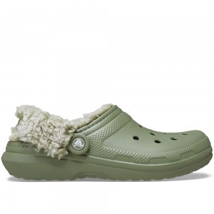 Ανδρική Χειμερινή Παντόφλα Σαμπό Crocs Classic Fleece Lined Clog 211396-3BX Χακί Ανδρική Χειμερινή Παντόφλα Σαμπό Crocs Classic Fleece Lined Clog 211396-3BX Χακί