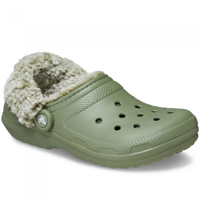 Ανδρική Χειμερινή Παντόφλα Σαμπό Crocs Classic Fleece Lined Clog 211396-3BX Χακί Ανδρική Χειμερινή Παντόφλα Σαμπό Crocs Classic Fleece Lined Clog 211396-3BX Χακί