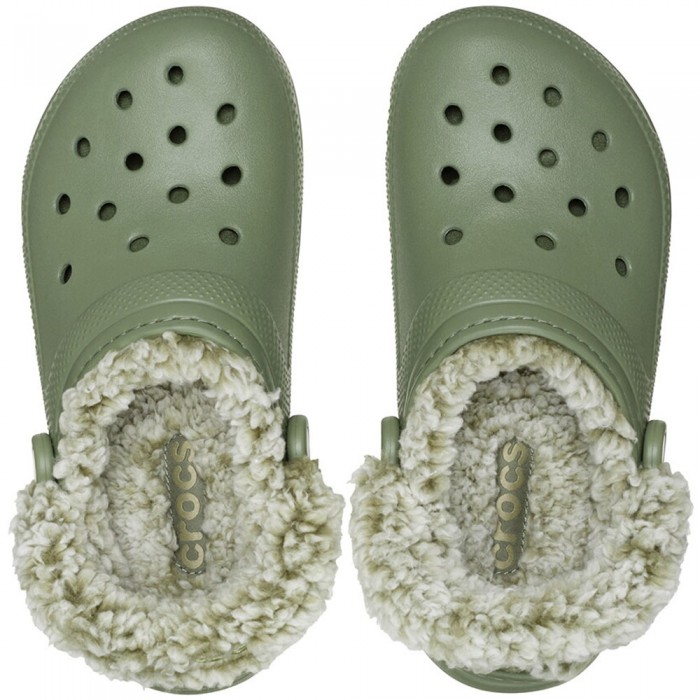 Ανδρική Χειμερινή Παντόφλα Σαμπό Crocs Classic Fleece Lined Clog 211396-3BX Χακί Ανδρική Χειμερινή Παντόφλα Σαμπό Crocs Classic Fleece Lined Clog 211396-3BX Χακί