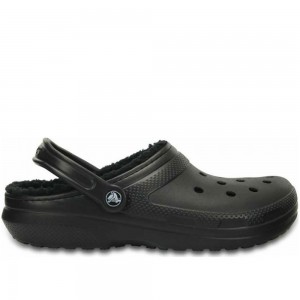 Παντόφλες Crocs - Classic Lined Clog 203591-060 Μαύρο