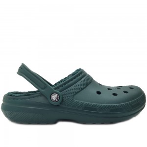 Παντόφλες Crocs - Classic Lined Clog 203591-375 Πράσινο 