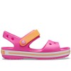 Παιδικό πέδιλο με αυτοκόλλητο Crocs Crocband Sandal Kids 12856-6QZ Φούξια