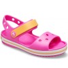 Παιδικό πέδιλο με αυτοκόλλητο Crocs Crocband Sandal Kids 12856-6QZ Φούξια