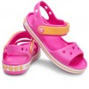 Παιδικό πέδιλο με αυτοκόλλητο Crocs Crocband Sandal Kids 12856-6QZ Φούξια