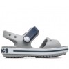 Παιδικό πέδιλο με αυτοκόλλητο Crocs Crocband Sandal Kids 12856-01U Γκρι/Μπλε