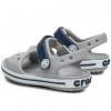 Παιδικό πέδιλο με αυτοκόλλητο Crocs Crocband Sandal Kids 12856-01U Γκρι/Μπλε