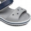 Παιδικό πέδιλο με αυτοκόλλητο Crocs Crocband Sandal Kids 12856-01U Γκρι/Μπλε