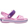 Παιδικό πέδιλο με αυτοκόλλητο Crocs Crocband Sandal Kids 12856-6AI Ροζ/Μωβ