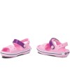 Παιδικό πέδιλο με αυτοκόλλητο Crocs Crocband Sandal Kids 12856-6AI Ροζ/Μωβ