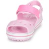 Παιδικό πέδιλο με αυτοκόλλητο Crocs Crocband Sandal Kids 12856-6GD Ροζ