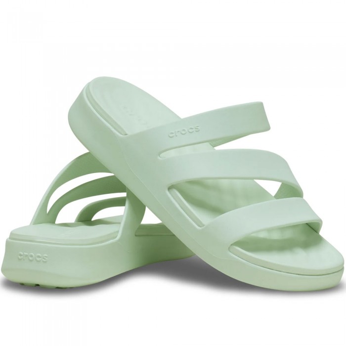 Παντόφλες Crocs - Getaway Strappy 209587-3YF Μέντα