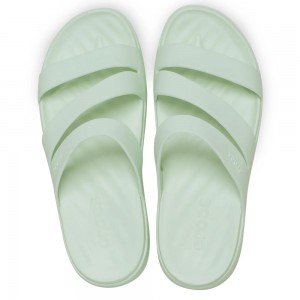 Παντόφλες Crocs - Getaway Strappy 209587-3YF Μέντα