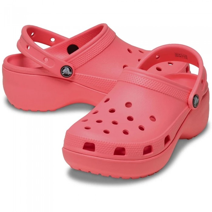 Γυναικείο Σαμπό Πλατφόρμα Crocs - Classic Platform 206750-6UI Κοραλί