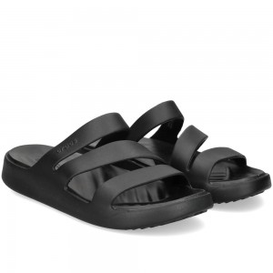 Παντόφλες Crocs - Getaway Strappy 209587-001 Μαύρο