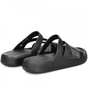 Παντόφλες Crocs - Getaway Strappy 209587-001 Μαύρο