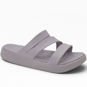 Παντόφλες Crocs - Getaway Strappy 209587-5PS Λιλά