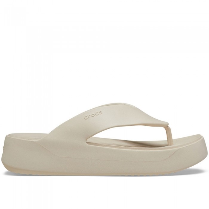 Σαγιονάρες Crocs - Gataway Platform Flip 209410-160 Εκρού