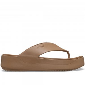 Σαγιονάρες Crocs - Gataway Platform Flip 209410-2JJ Καφέ