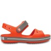Παιδικό πέδιλο με αυτοκόλλητο Crocs Crocband Sandal Kids 12856-818 Πορτοκαλί/Γκρι Παιδικό πέδιλο με αυτοκόλλητο Crocs Crocband Sandal Kids 12856-818 Πορτοκαλί/Γκρι
