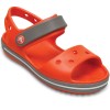 Παιδικό πέδιλο με αυτοκόλλητο Crocs Crocband Sandal Kids 12856-818 Πορτοκαλί/Γκρι Παιδικό πέδιλο με αυτοκόλλητο Crocs Crocband Sandal Kids 12856-818 Πορτοκαλί/Γκρι