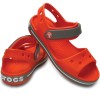 Παιδικό πέδιλο με αυτοκόλλητο Crocs Crocband Sandal Kids 12856-818 Πορτοκαλί/Γκρι Παιδικό πέδιλο με αυτοκόλλητο Crocs Crocband Sandal Kids 12856-818 Πορτοκαλί/Γκρι