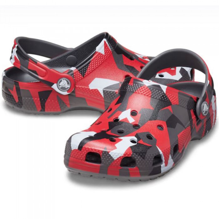 Παιδικά Σαμπό Crocs- Classic Geo Camo Clog 211171-0IE Γκρι/Κόκκινο Παιδικά Σαμπό Crocs- Classic Geo Camo Clog 211171-0IE Γκρι/Κόκκινο
