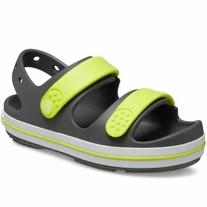 Crocs Παιδικά Πέδιλα Crocband Cruiser Sandal 209423-1NJ Γκρι/Πράσινο