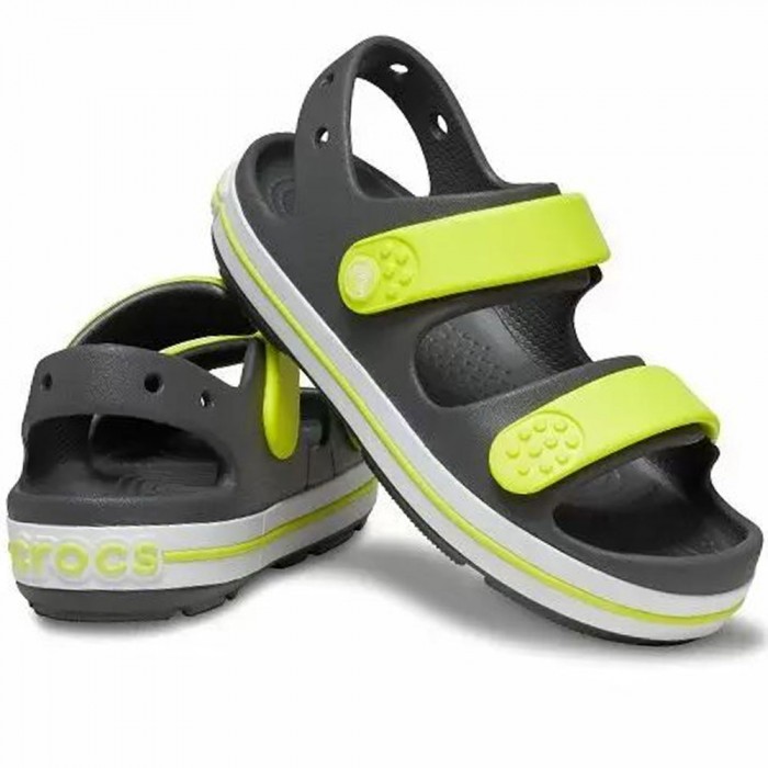 Crocs Μπεμπέ Πέδιλα Crocband Cruiser Sandal 209424-1NJ Γκρι/Πράσινο