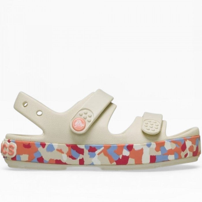 Bebe Girls Sanadals Crocs - crocband cruiser glow Confetti 212528-2MK Εκρού