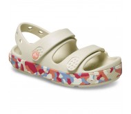 Bebe Girls Sanadals Crocs - crocband cruiser glow Confetti 212528-2MK Εκρού