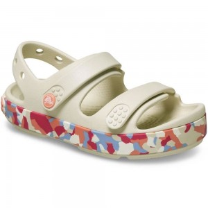 Bebe Girls Sanadals Crocs - crocband cruiser glow Confetti 212528-2MK Εκρού
