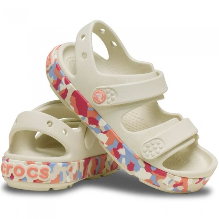 Bebe Girls Sanadals Crocs - crocband cruiser glow Confetti 212528-2MK Εκρού
