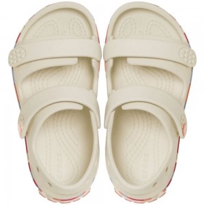 Bebe Girls Sanadals Crocs - crocband cruiser glow Confetti 212528-2MK Εκρού
