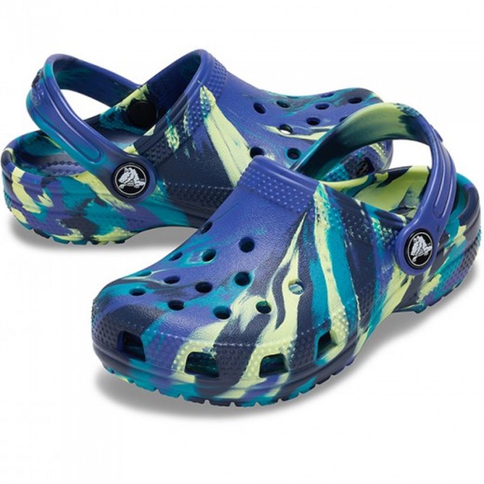 Bebe Crocs - Classic Marbled Clog 206838-4RR Μπλε