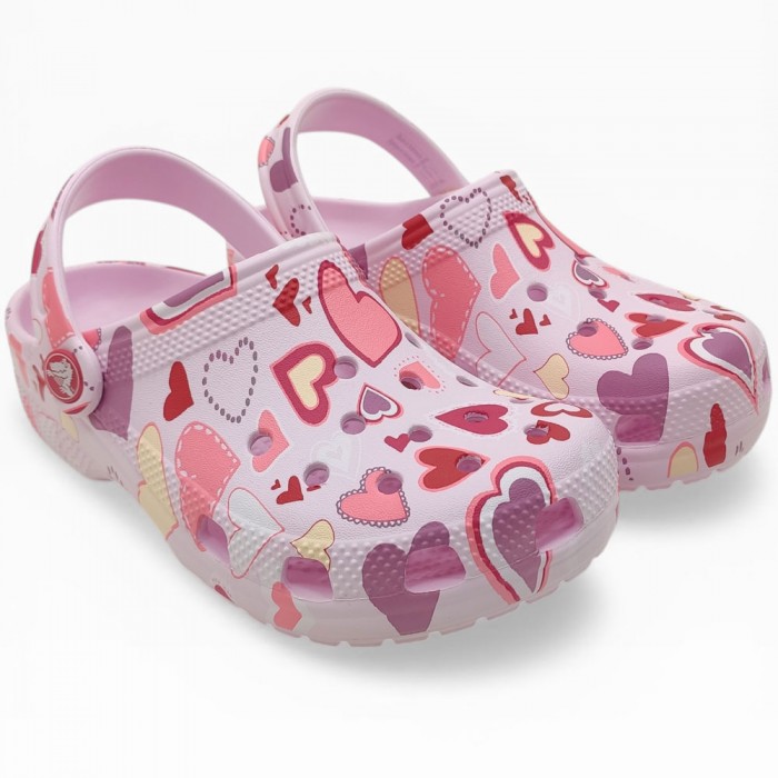 Baby Girls Crocs - Classic Vday Clog 209755-7CI Ροζ