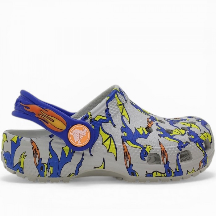 Crocs - Classic Dragon Graphic 212514-1FT Γκρι