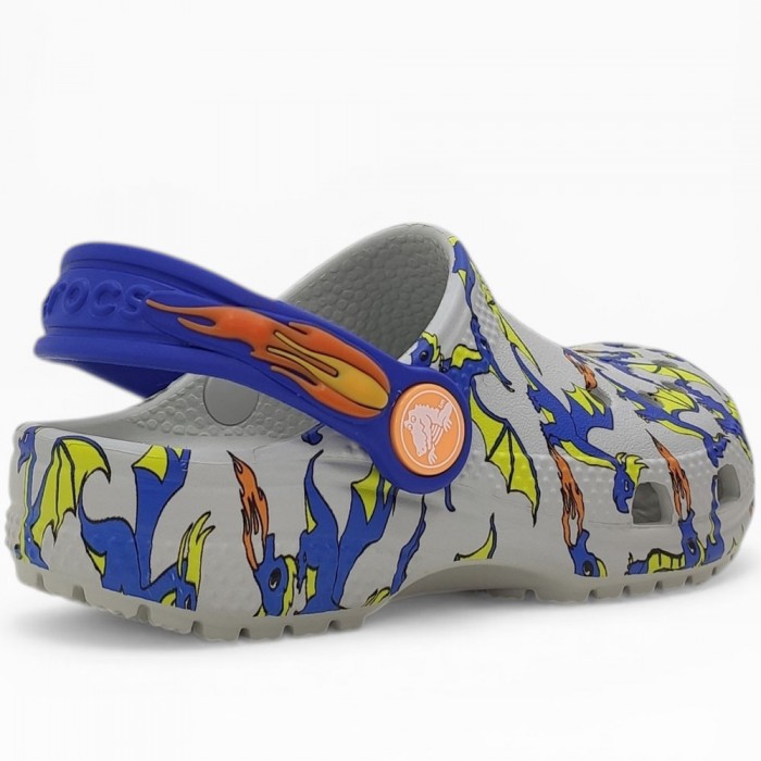 Crocs - Classic Dragon Graphic 212514-1FT Γκρι