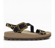 Ανατομικά Σανδάλια Fantasy Sandals - Rallitsa S366 Leopard Velvet
