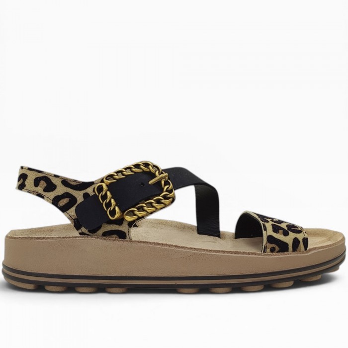 Πέδιλα Fantasy Sandals - Rallitsa S366 Leopard Velvet