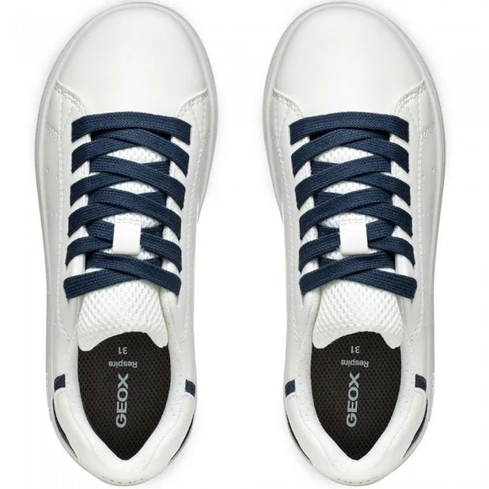 Εφηβικά Δετά Sneakers Geox - Eclyper J55LSB C0899 Λευκό Εφηβικά Δετά Sneakers Geox - Eclyper J55LSB C0899 Λευκό